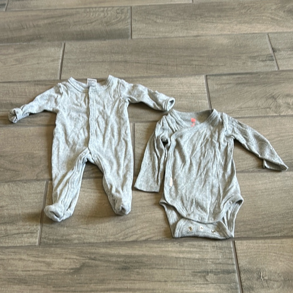 Newborn baby ribbed onsies